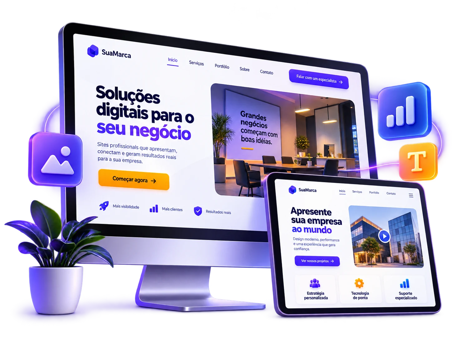 Exemplo de site profissional responsivo