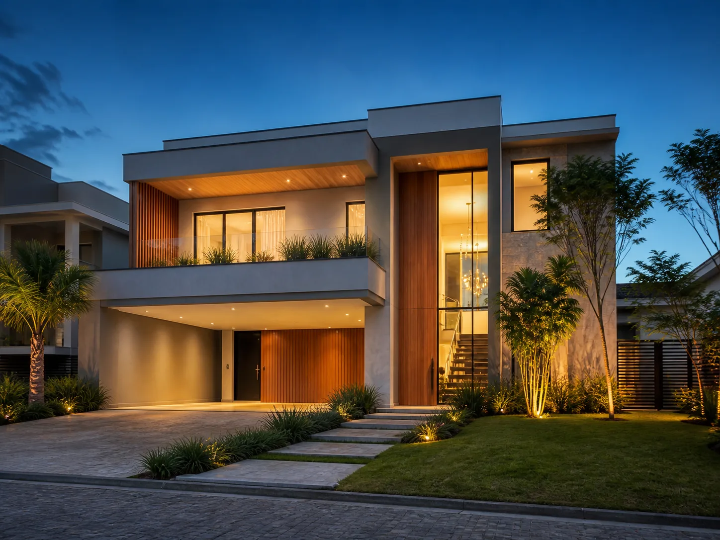 Casa contemporânea representando consórcio de imóveis