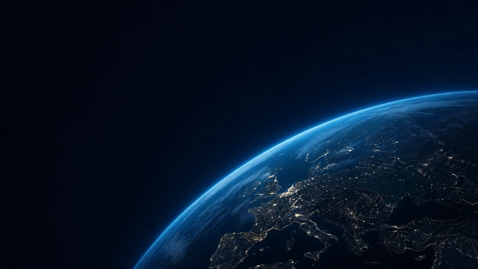 Planeta Terra visto do espaço representando documentários