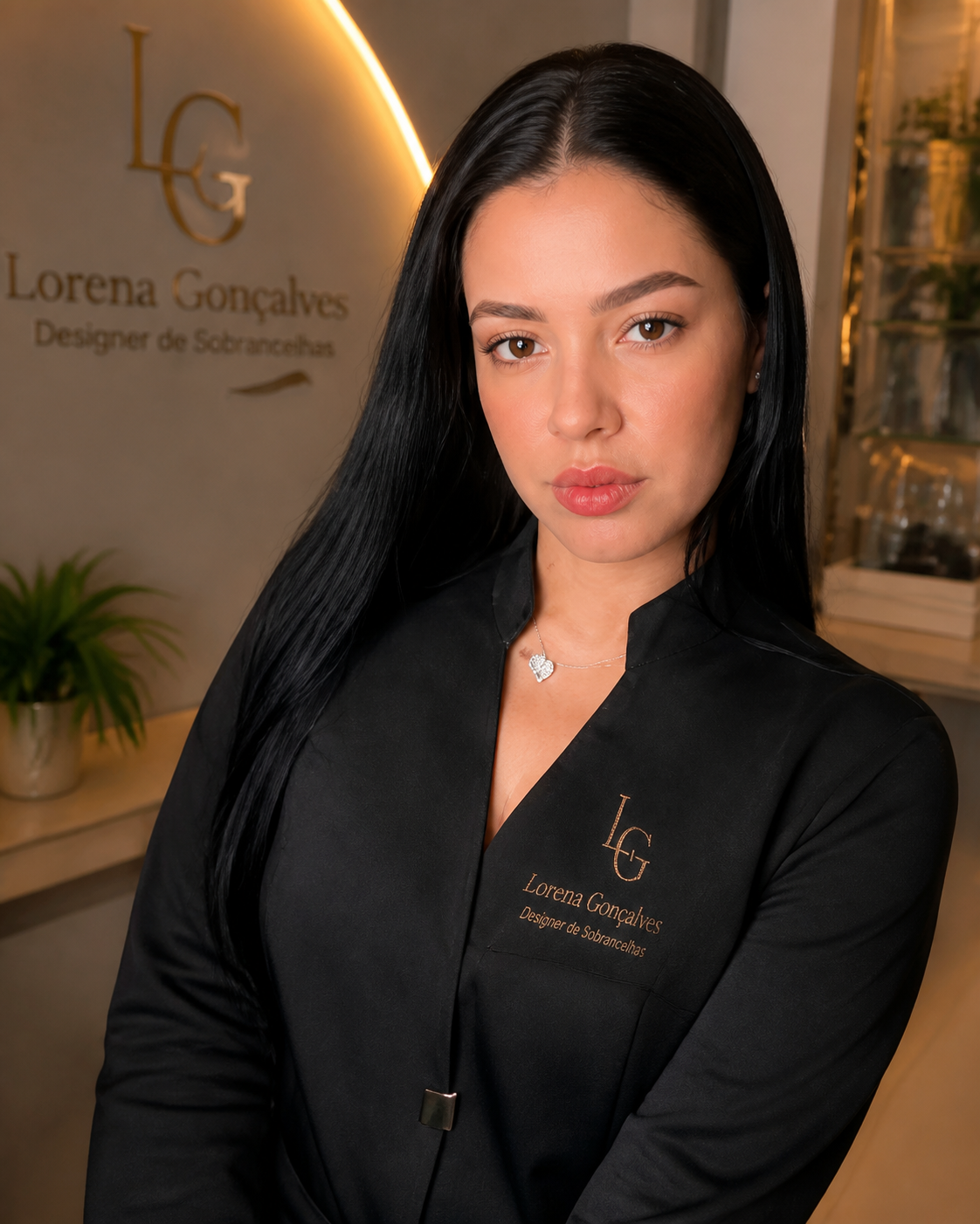 Lorena Gonçalves em seu ambiente profissional