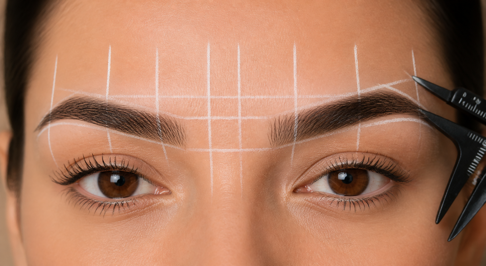 Mapeamento facial para design de sobrancelhas